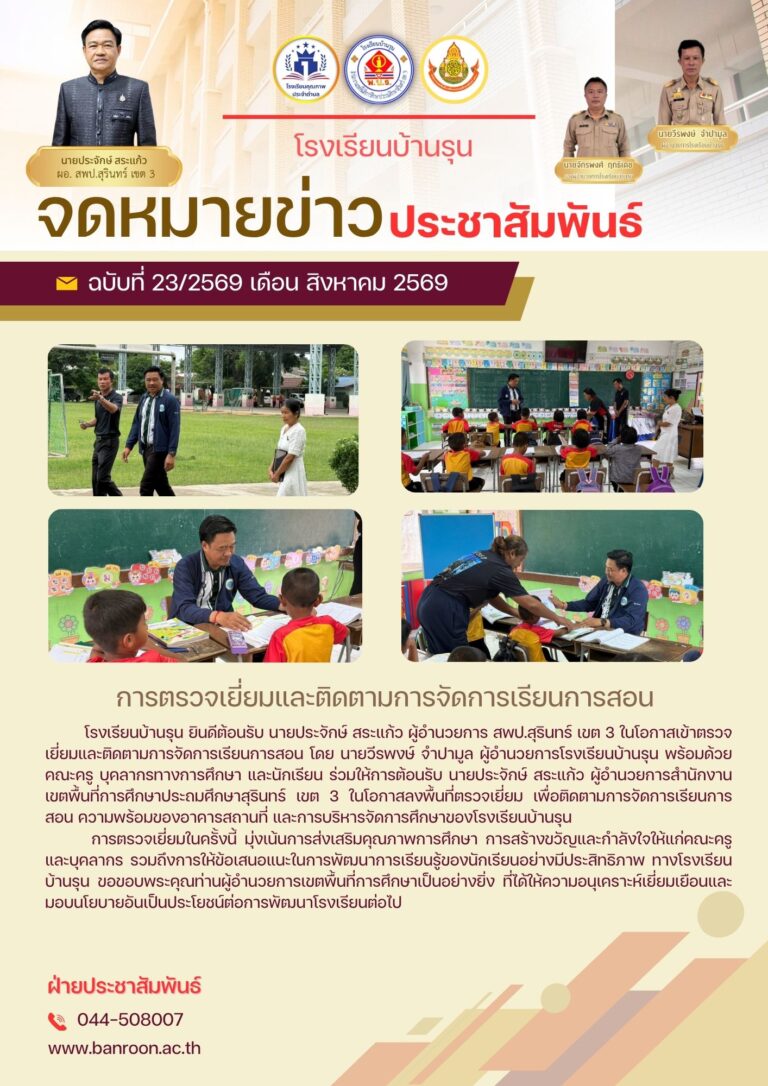 การตรวจเยี่ยมและติดตามการจัดการเรียนการสอน